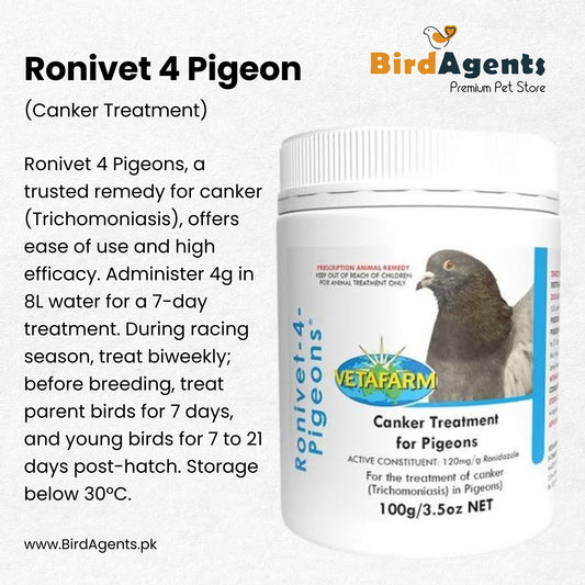 Ronivet 4 Pigeon - Canker Treatment for Pigeons
