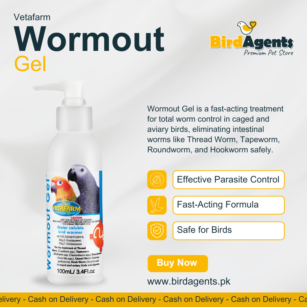 Wormout Gel – Total Worm Control for Cage Birds