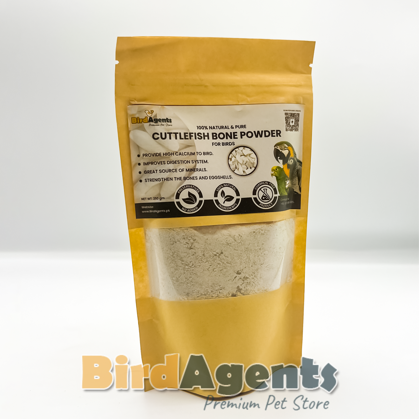 Cuttlefish Bone Powder - Calcium & Mineral Supplement for Birds