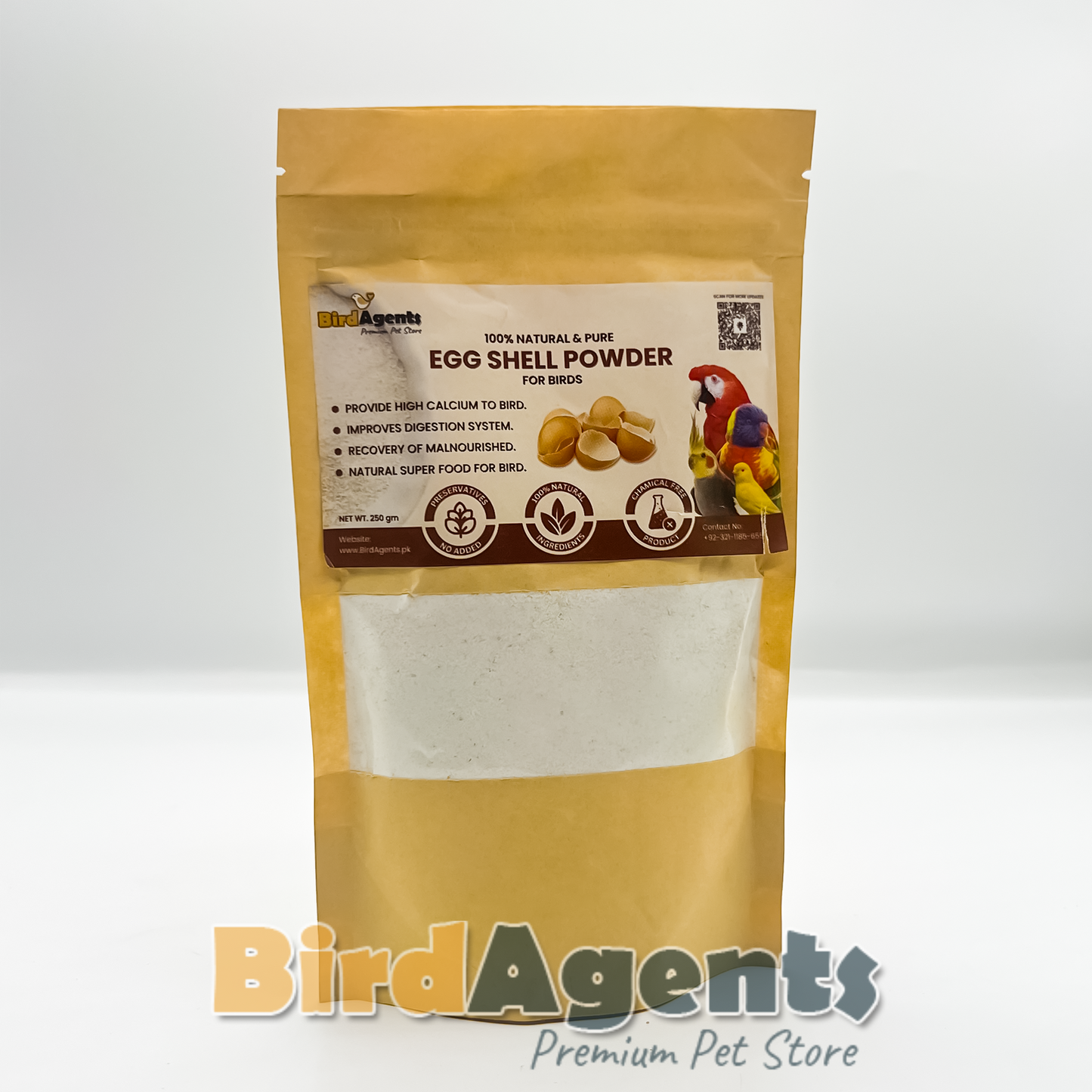 Egg Shell Powder - Calcium & Mineral Supplement for Birds