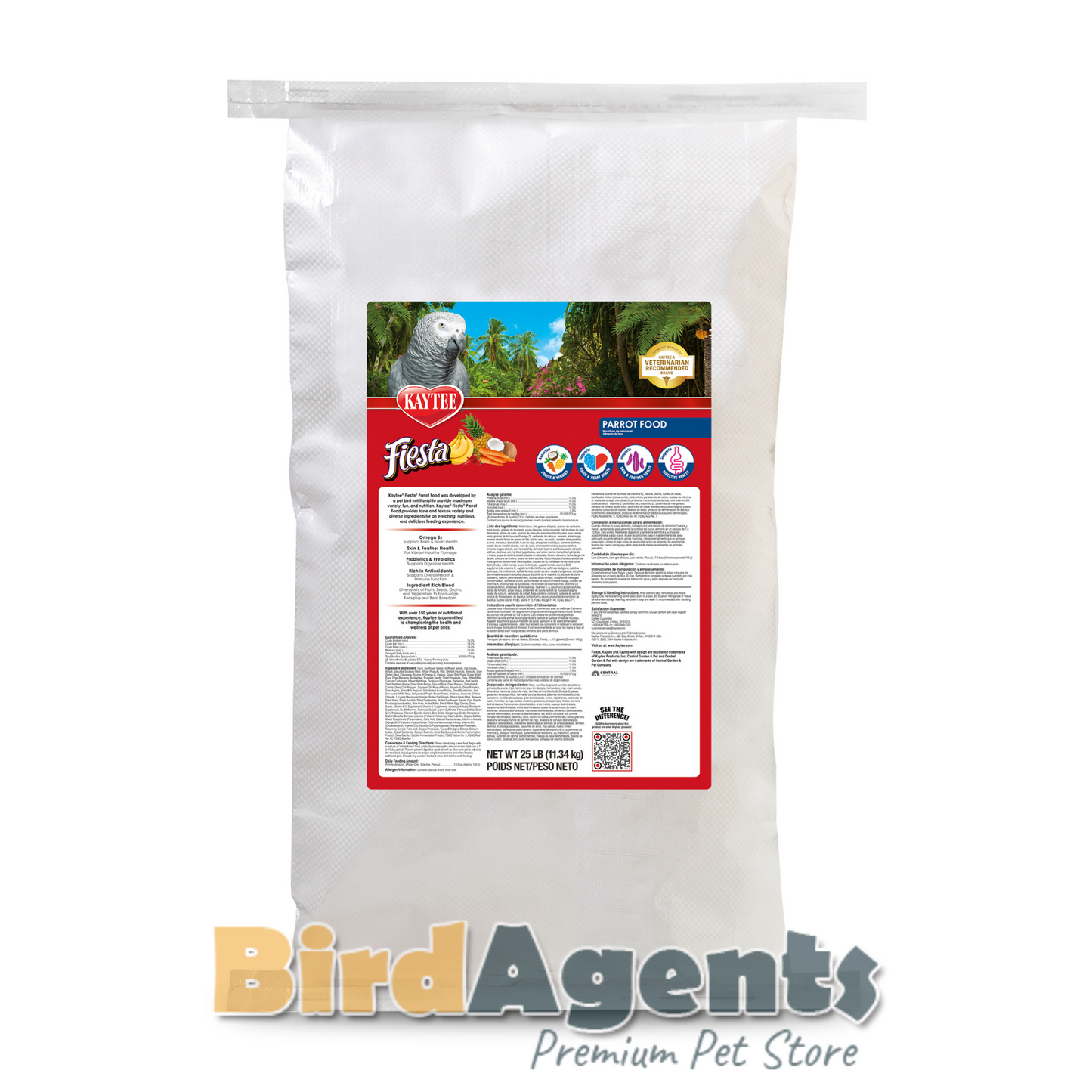Kaytee Fiesta Parrot Food - Fortified Gourmet Diet