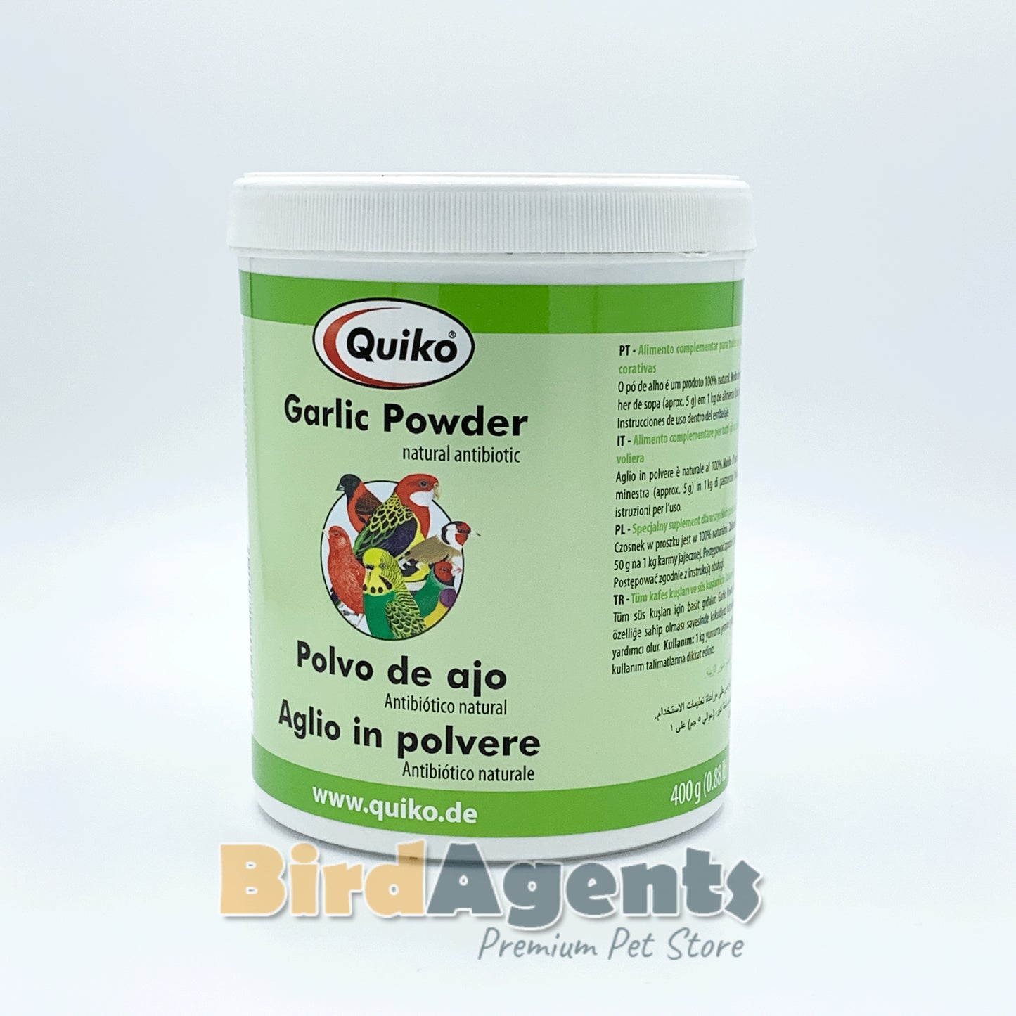 Quiko Garlic Powder – Natural Daily Supplement for Pet Birds