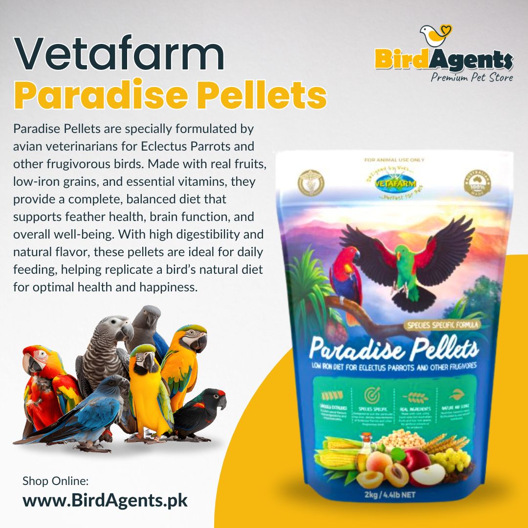 Paradise Pellets - Complete Balanced Diet Frugivorous Birds
