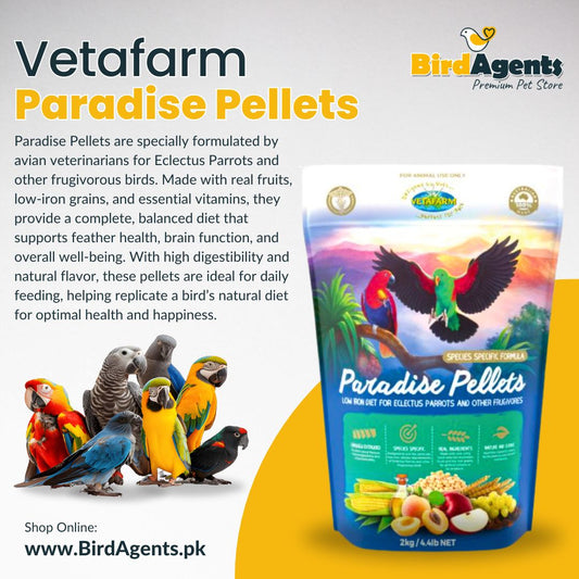 Paradise Pellets - Complete Balanced Diet Frugivorous Birds