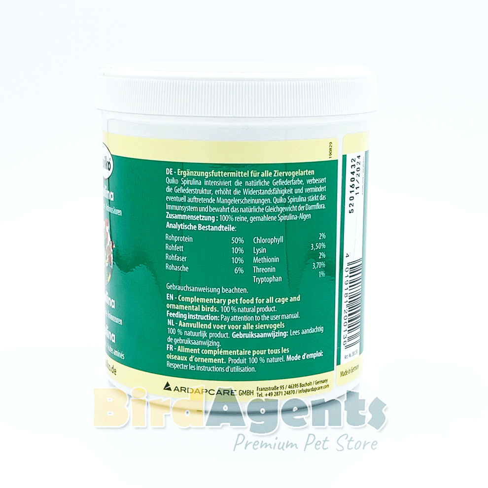 Quiko Spirulina – Protein-Rich Single Feed for Ornamental Birds