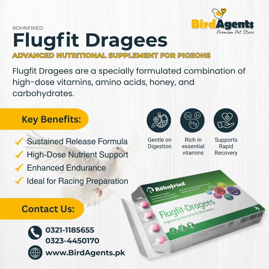 Flugfit Dragees - Advanced Nutritional Supplement for Pigeons