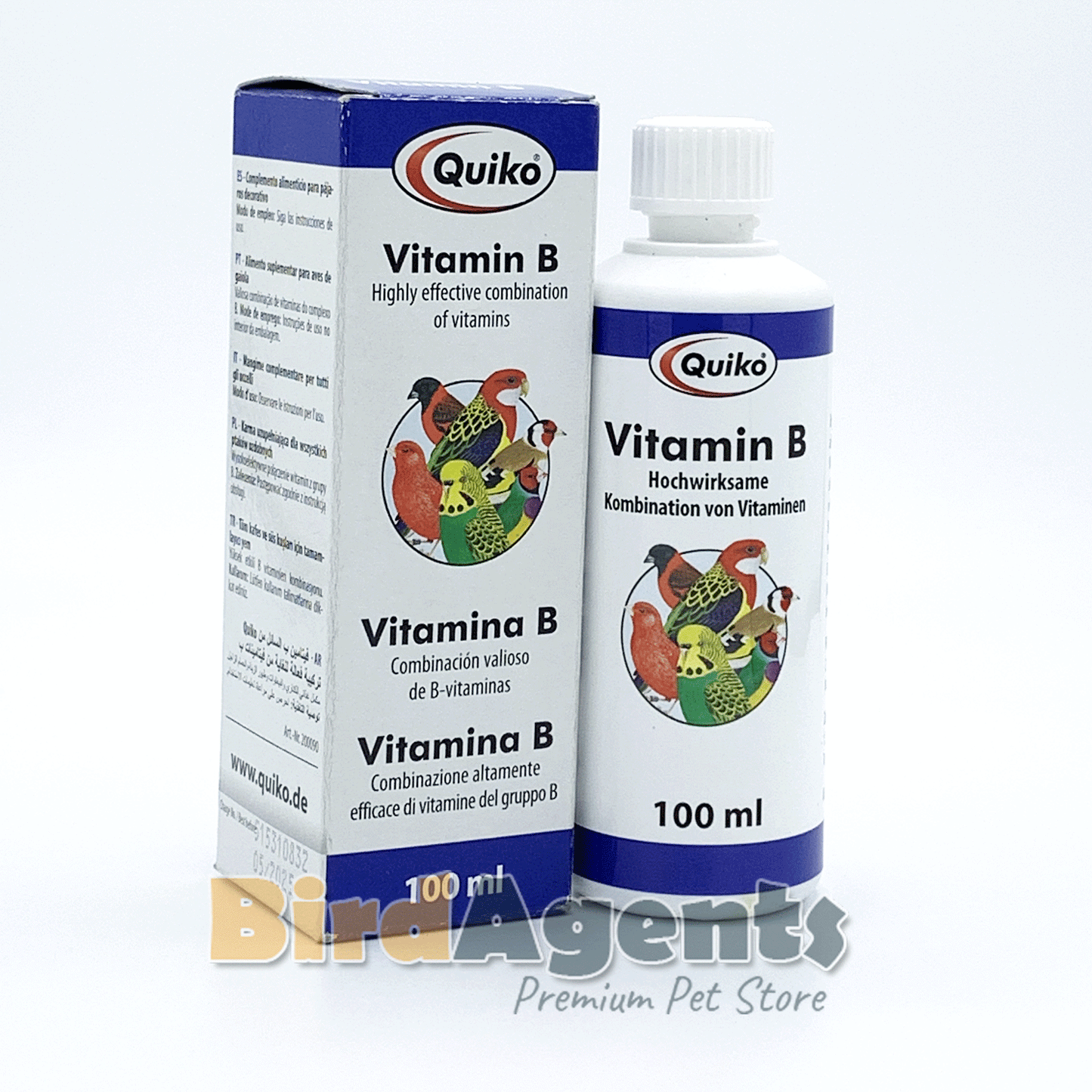 Quiko Vitamin B Liquid – Essential B-Complex Supplement for Birds