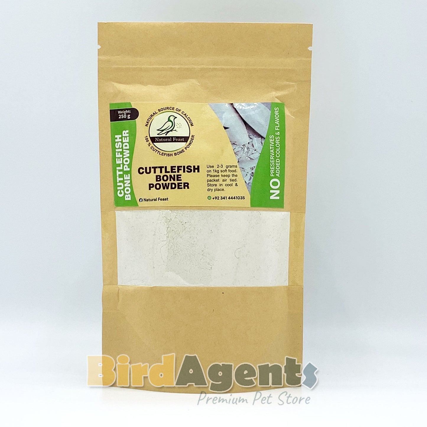 Cuttlefish Bone Powder - Calcium Supplement for Birds