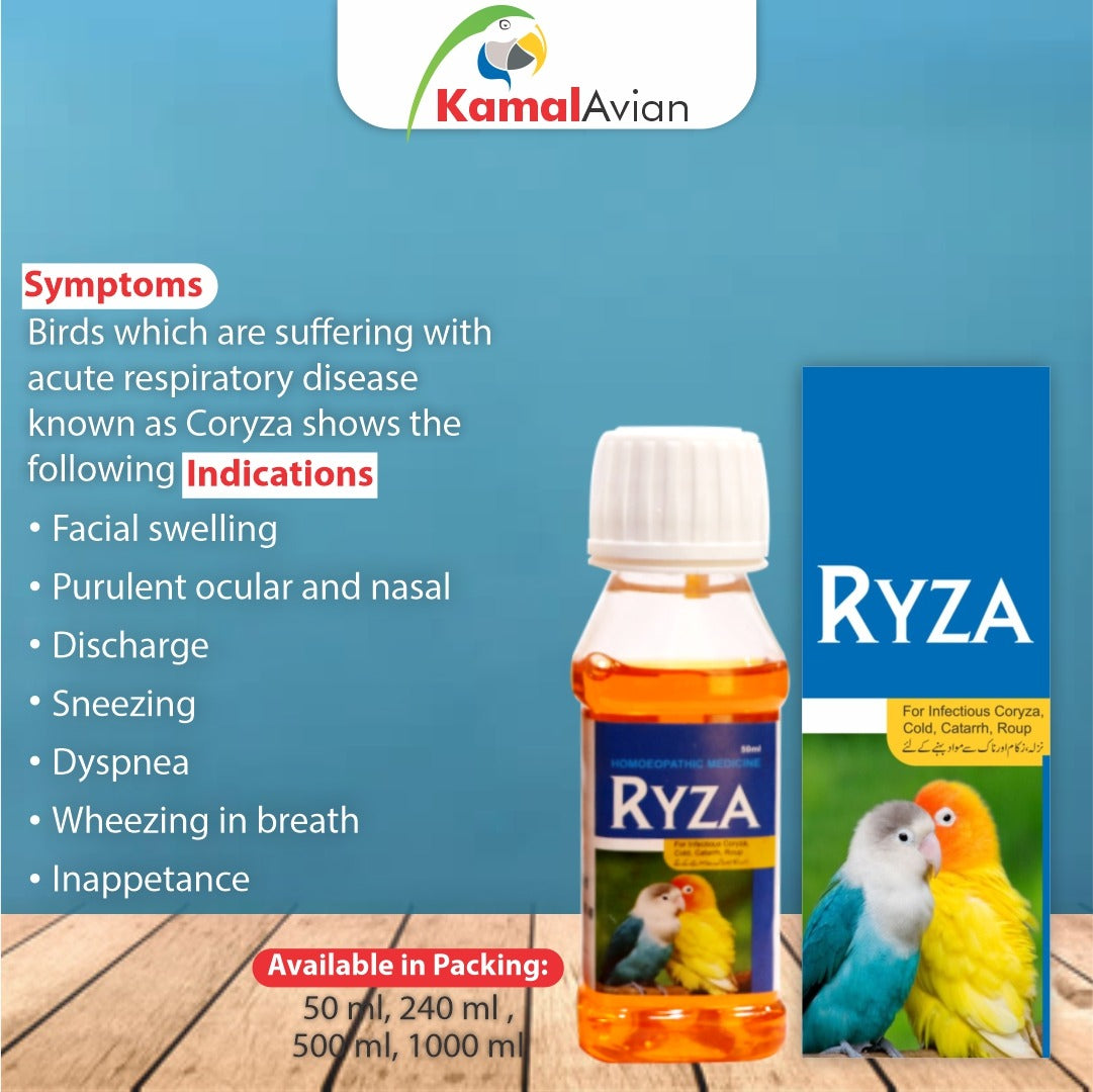 RYZA - Treatment for Birds Respiratory Diseases