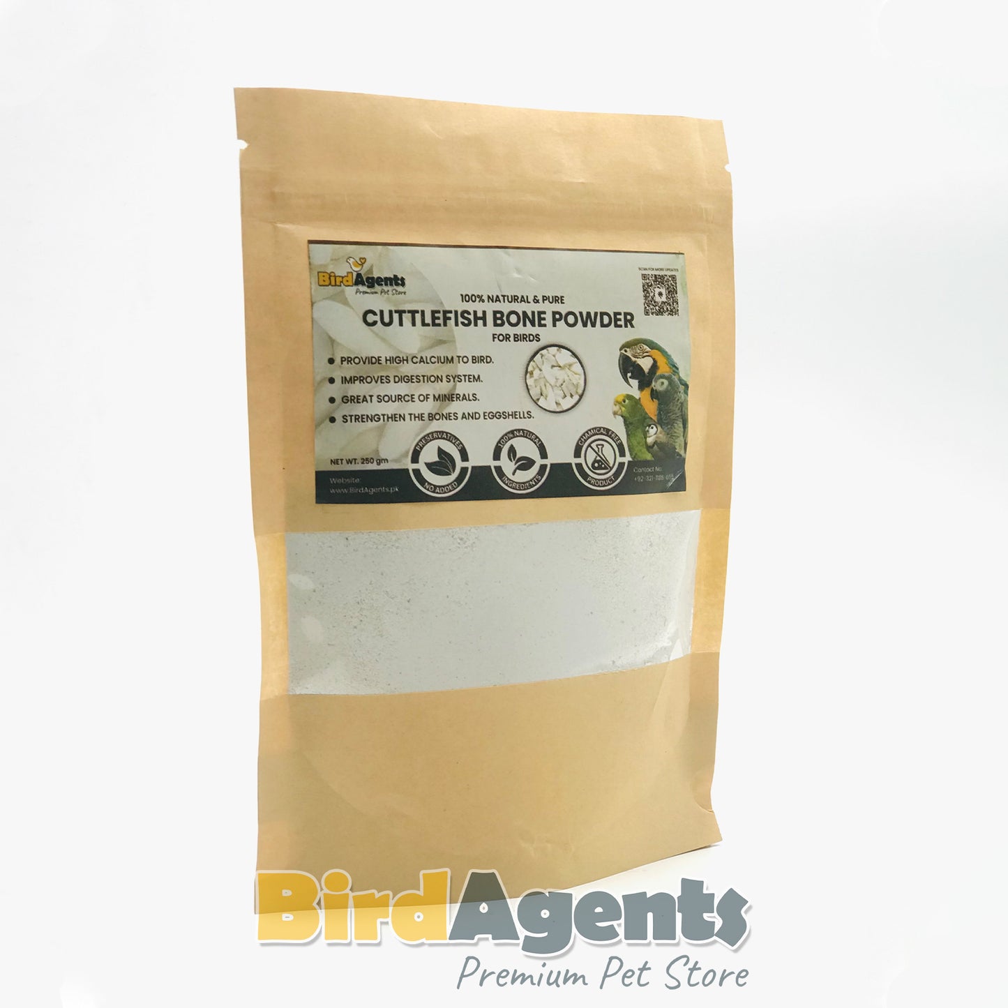 Cuttlefish Bone Powder - Calcium & Mineral Supplement for Birds