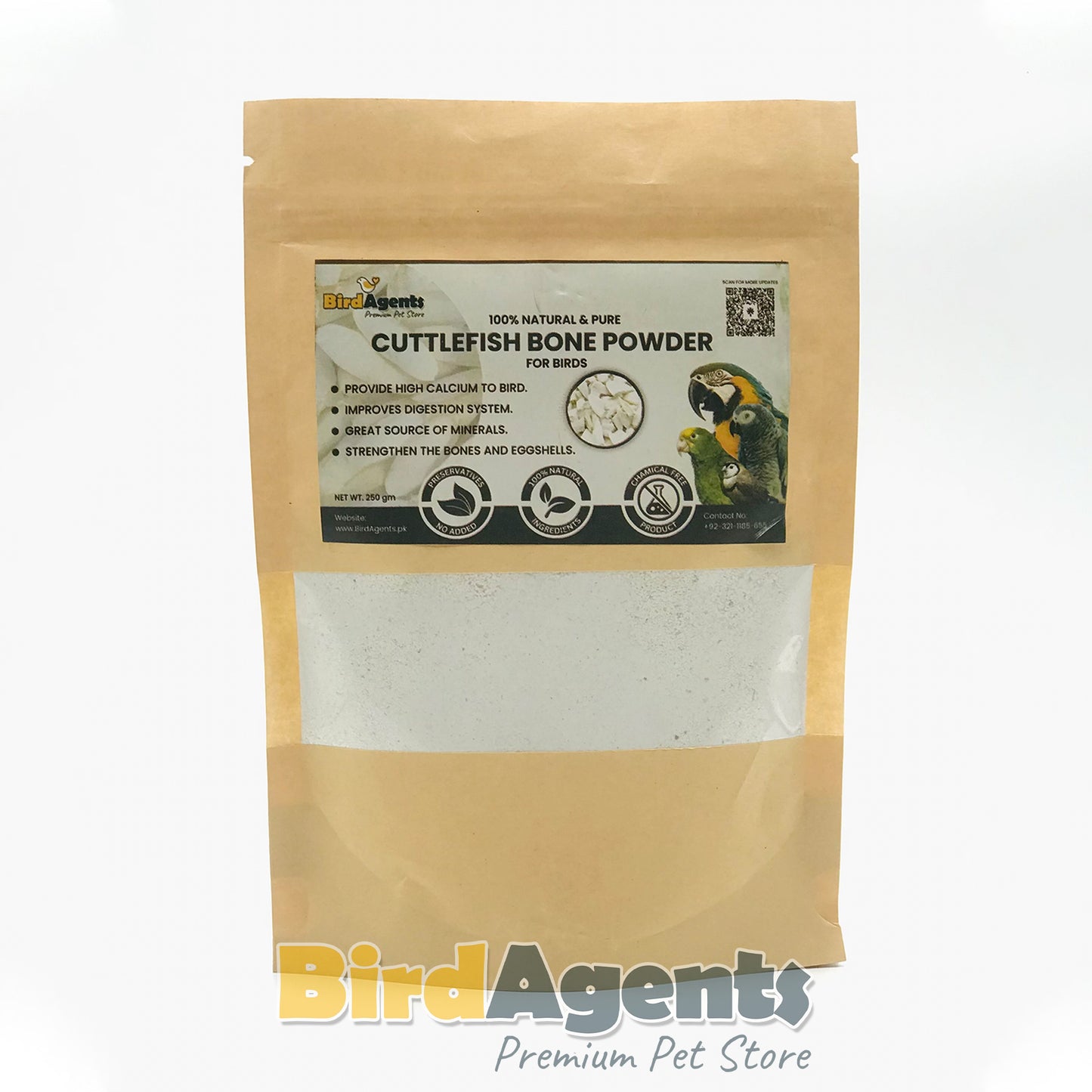 Cuttlefish Bone Powder - Calcium & Mineral Supplement for Birds