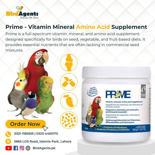 Prime Vitamin - Full Spectrum Supplement For Birds