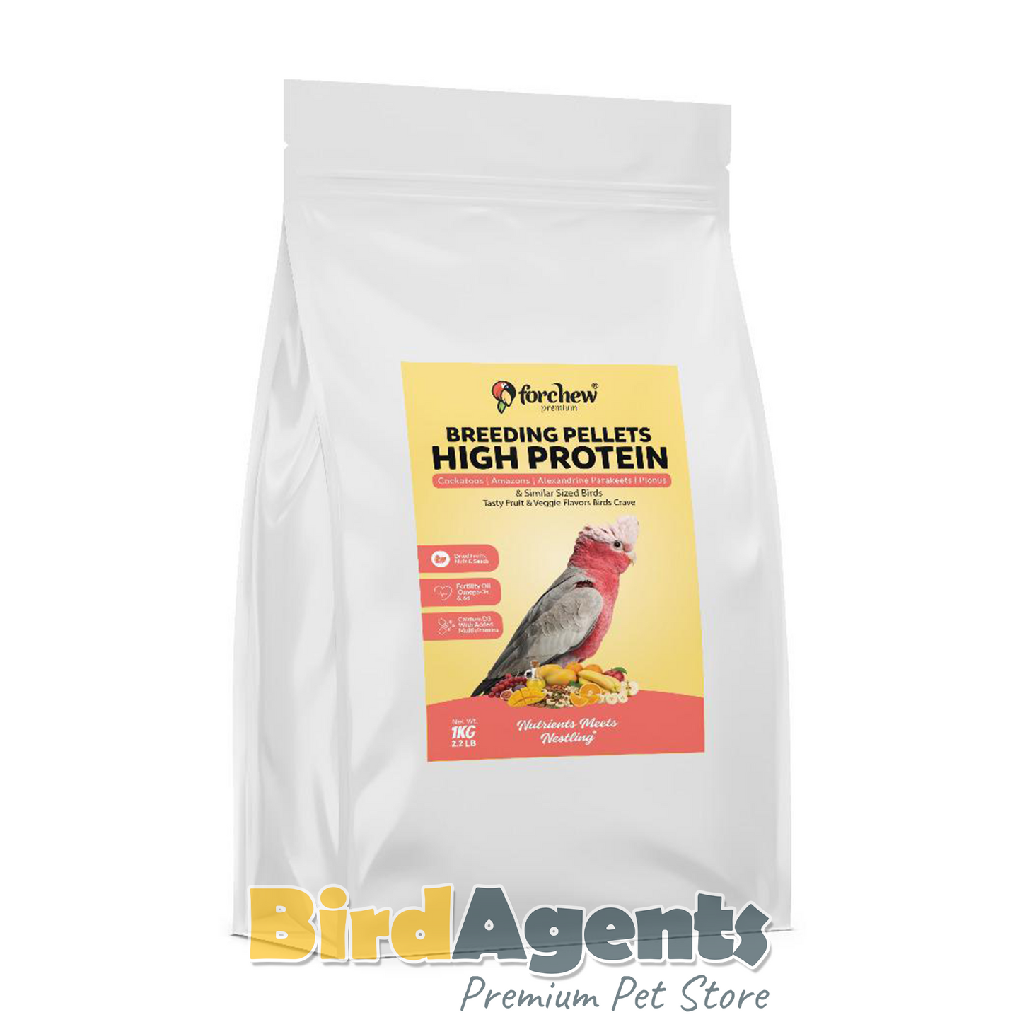 Forchew High Protein Breeding Pellets for Parrots