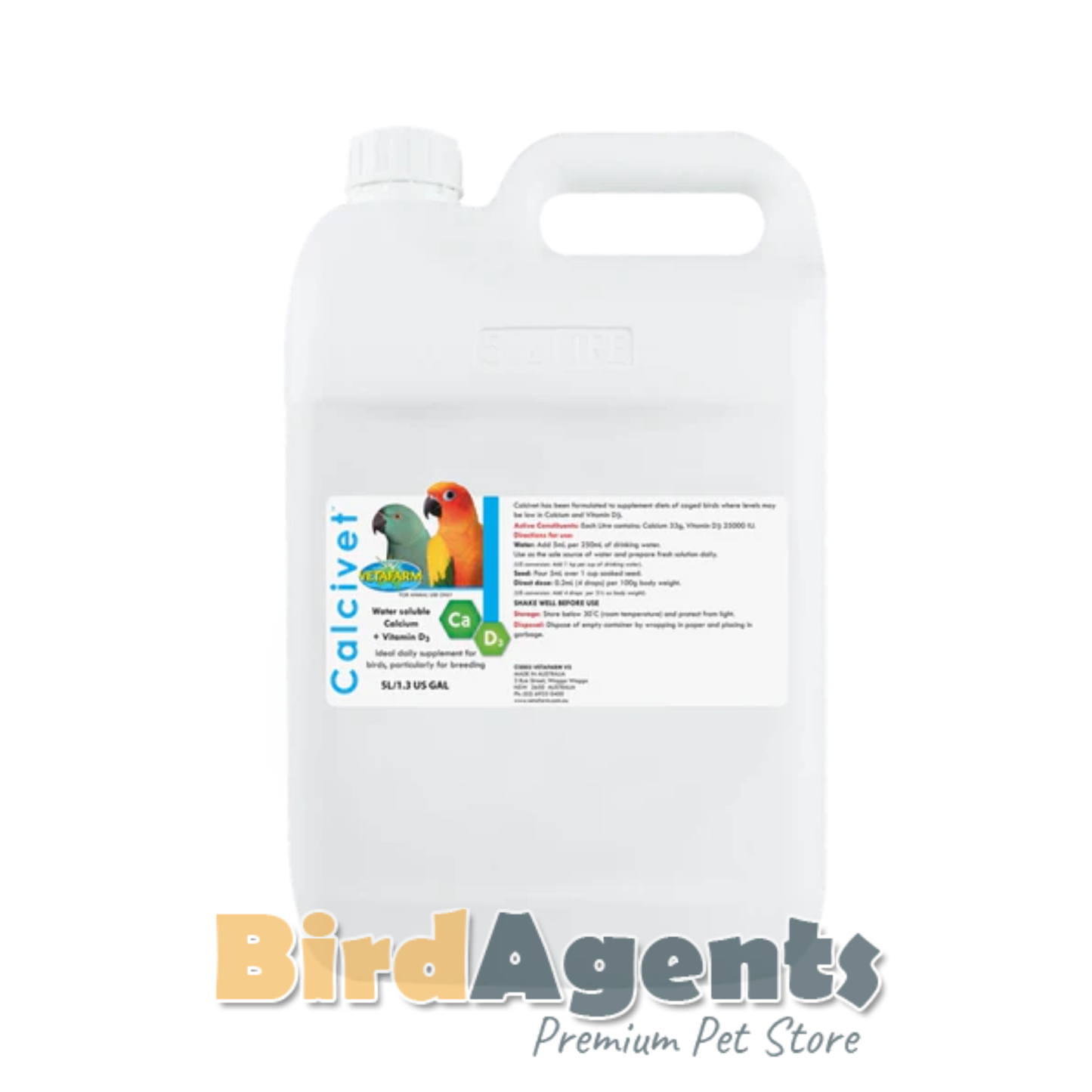 Calcivet – Liquid Calcium & Vitamin D3 Supplement for Birds