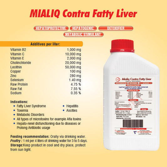 Mialiq Contra Fatty Liver – Liver Tonic for Poultry