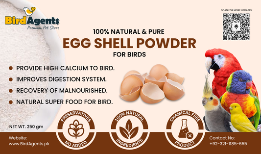 Egg Shell Powder - Calcium & Mineral Supplement for Birds