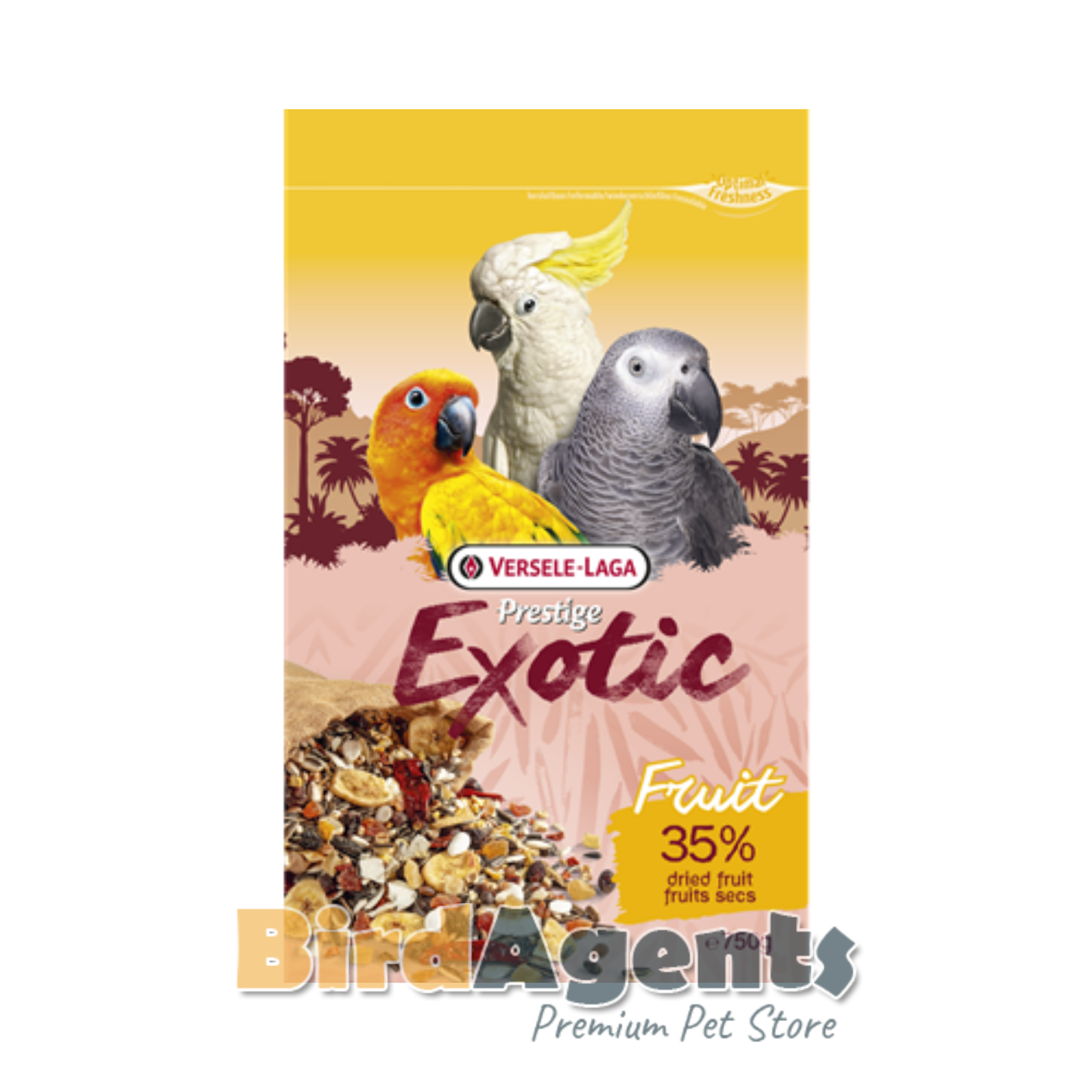 Exotic Parrots Fruit Mix Food for Birds