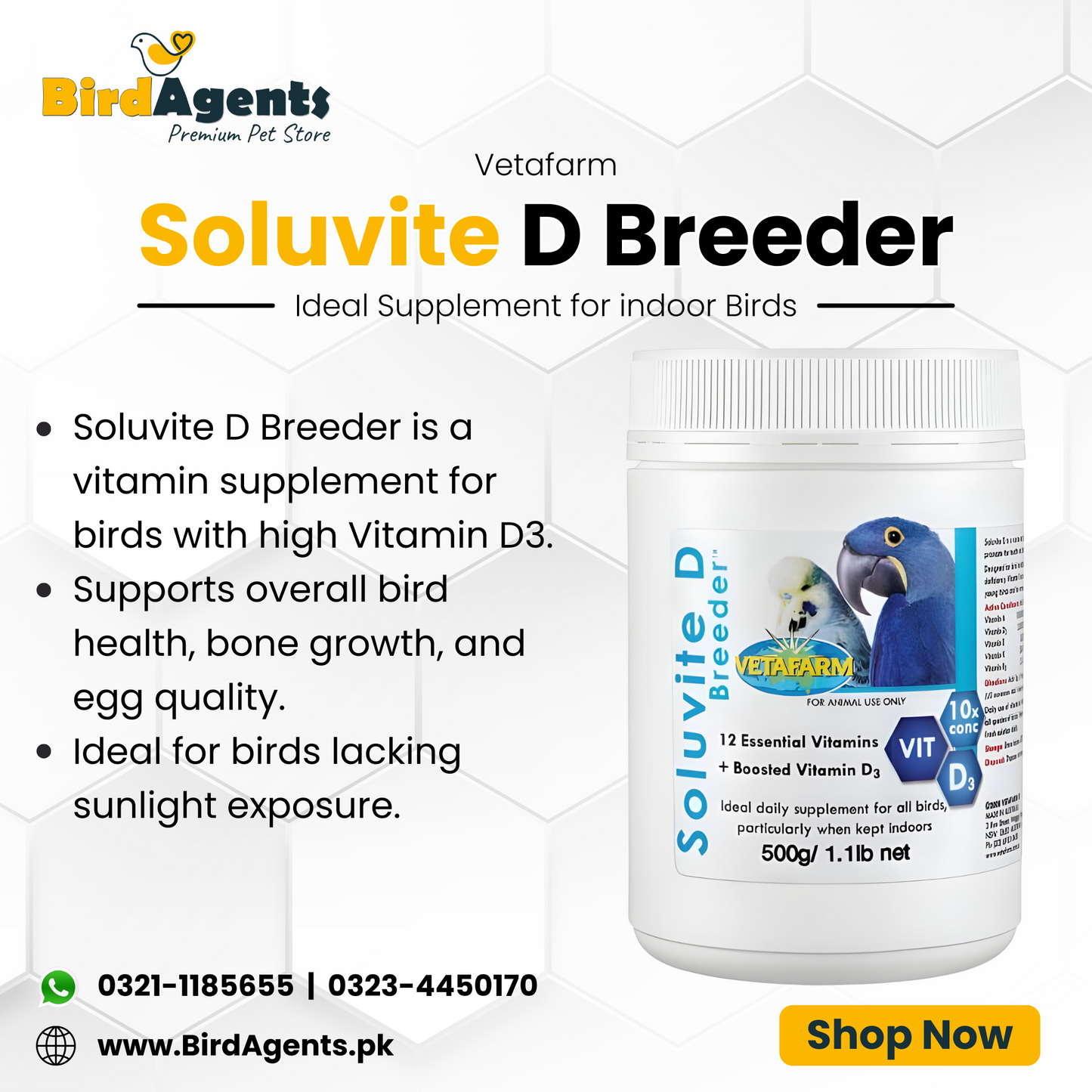 Soluvite D Breeder - Essential Vitamins + Booster D3