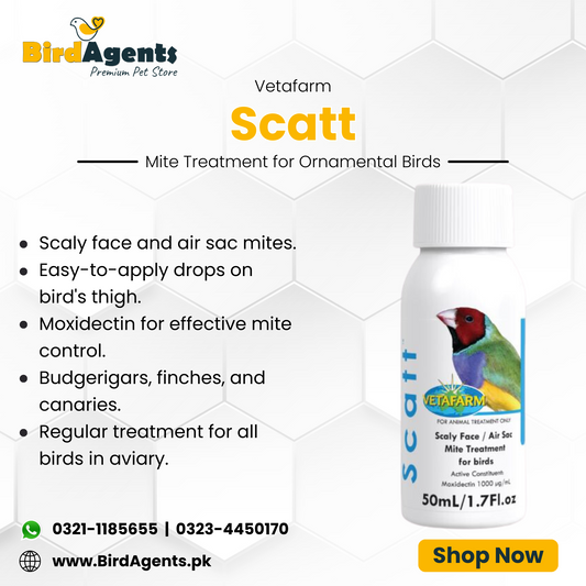 Scatt – Scaly Face/Air Sac Mite Treatment for birds