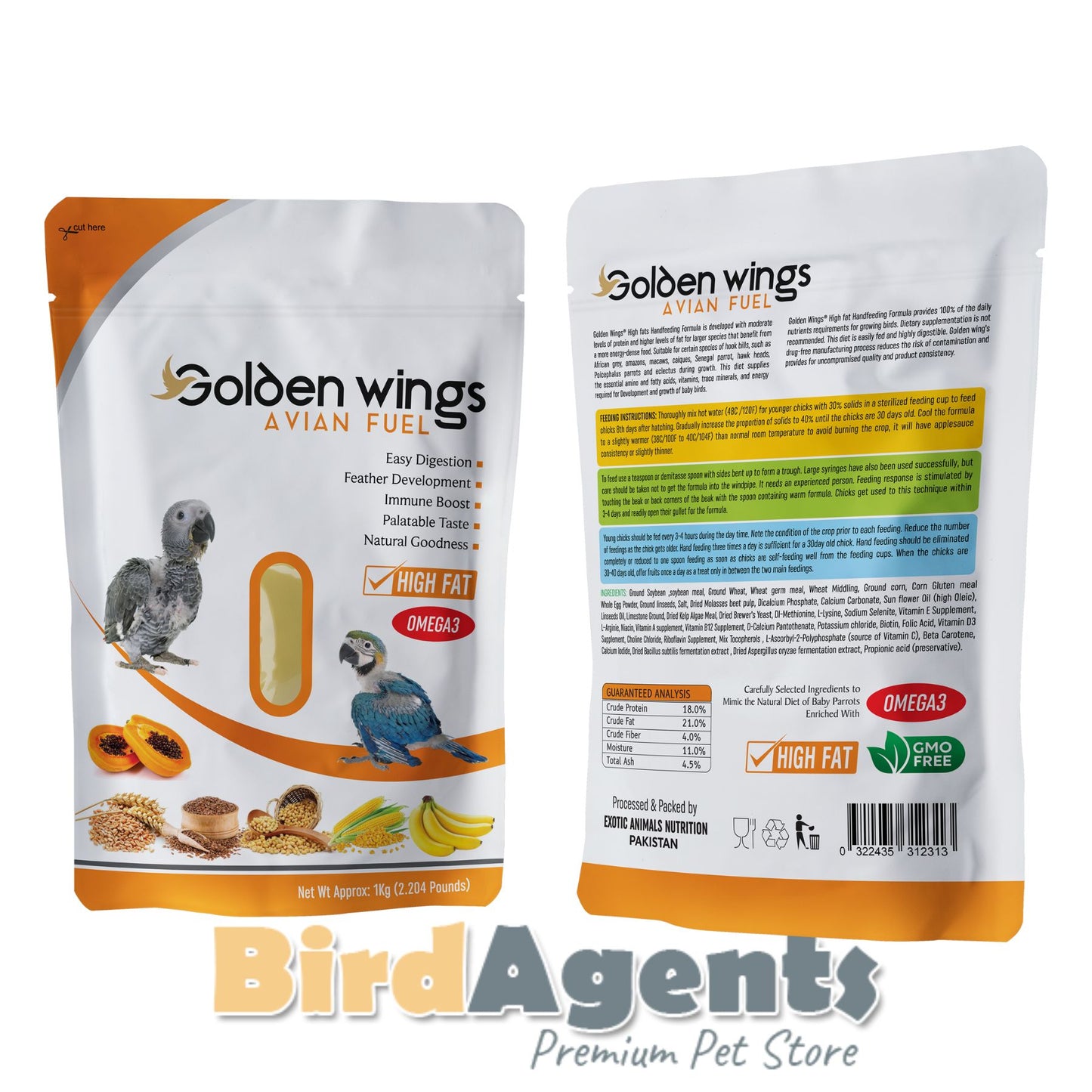 Golden Wings High Fat - Hand Feeding Formula