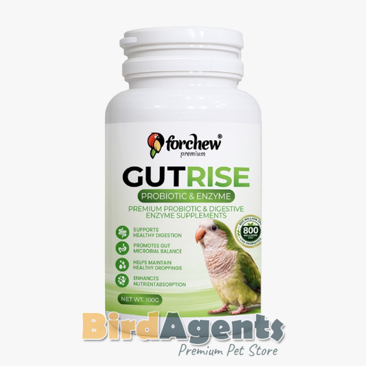 Gut Rise Probiotic & Enzyme Supplement for Parrots