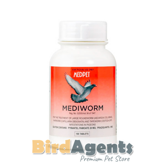 Mediworm Tablets - Broad-Spectrum Deworming for Pigeons