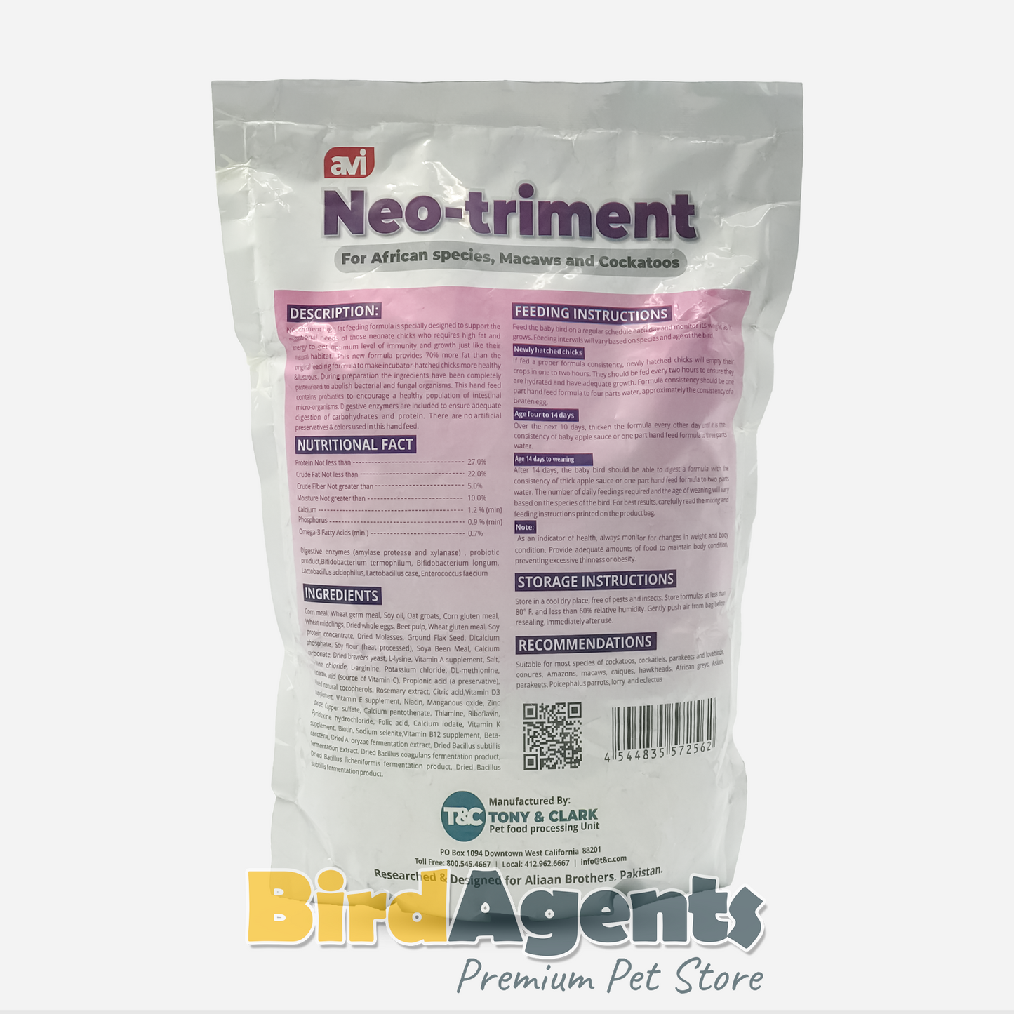 Avi Neo-Triment High Fat & High Protein Hand Feeding Formula