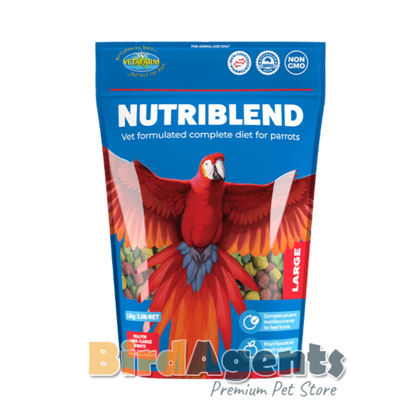 Nutriblend Large Pellets – Complete Nutritional Diet for Large Parrots
