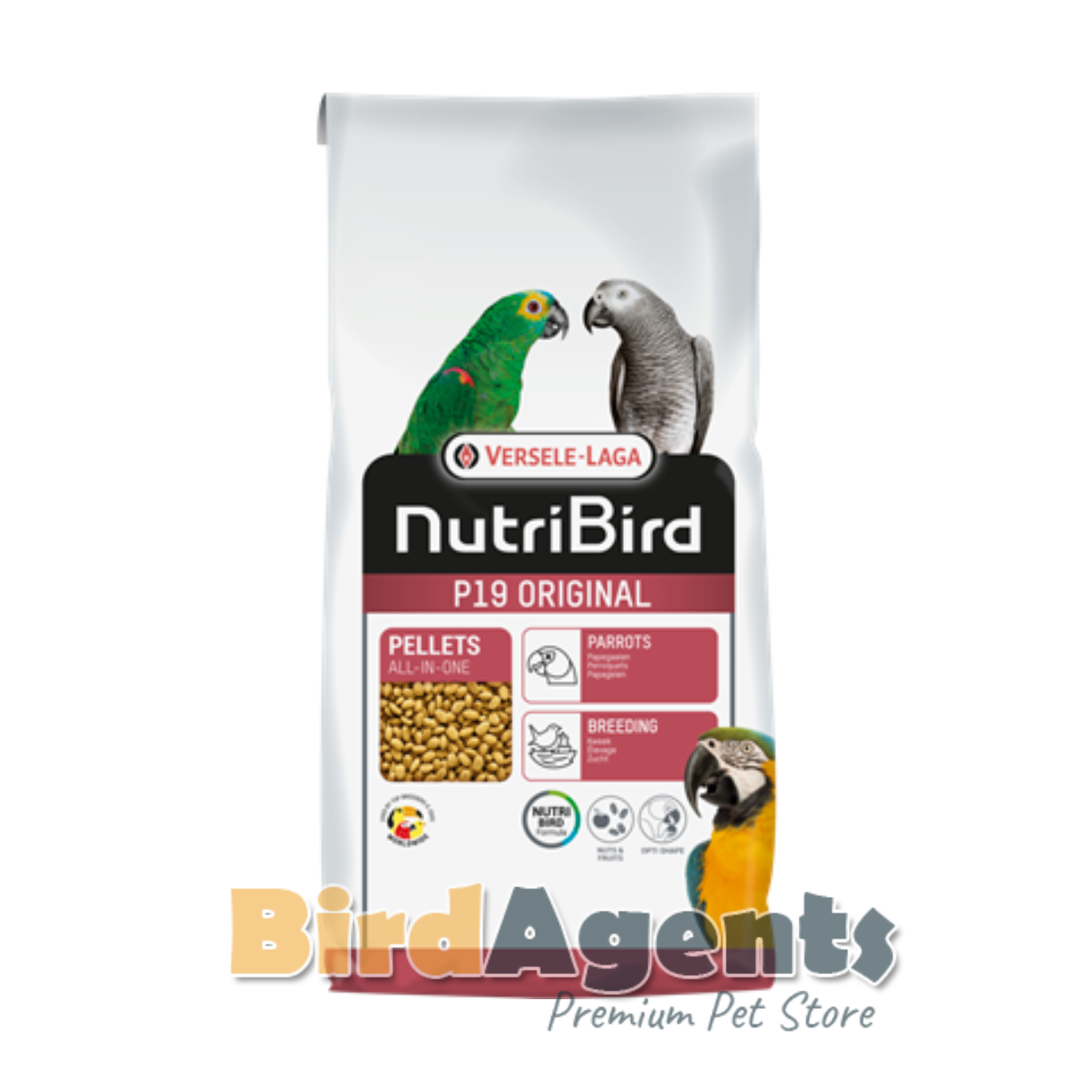 NutriBird P19 Original – Breeding Pellets for Parrots (Monocolour)