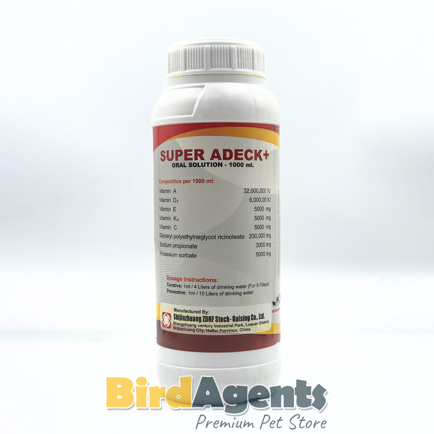 Super ADECK+ Multivitamin Oral Solution for Birds