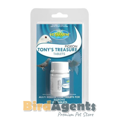 Tony’s Treasure Tablets – Broad-Spectrum Treatment for Pigeons