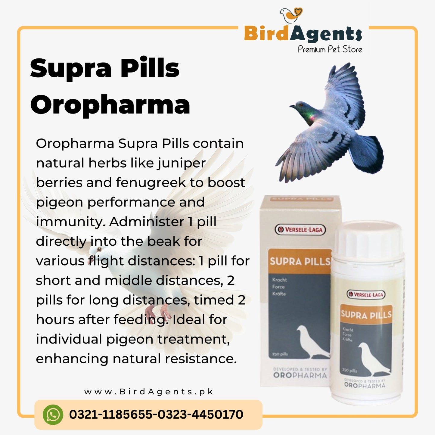 Supra Pills - Boost Pigeons Endurance And Stamina