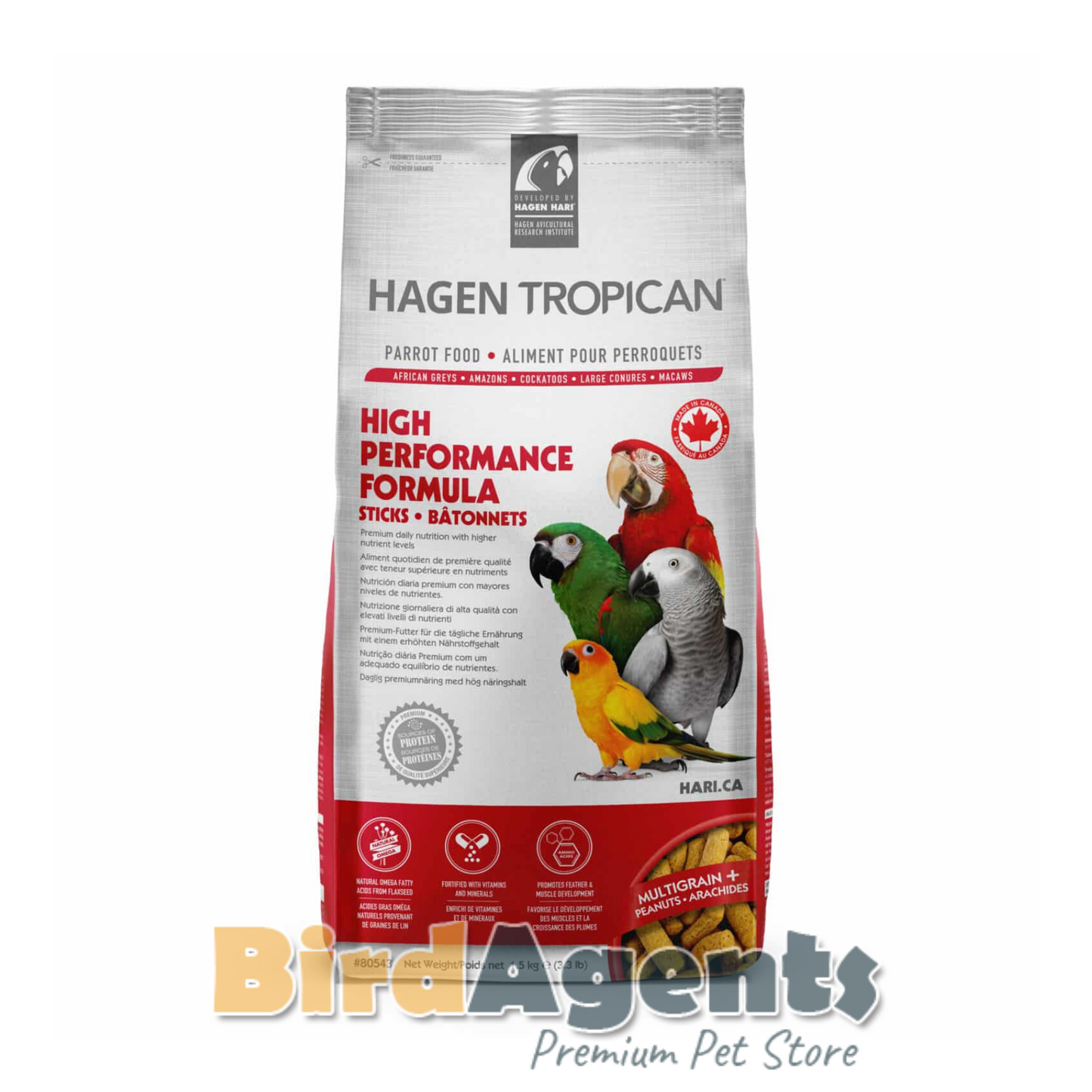 Tropican High Performance Formula for Parrots, Sticks