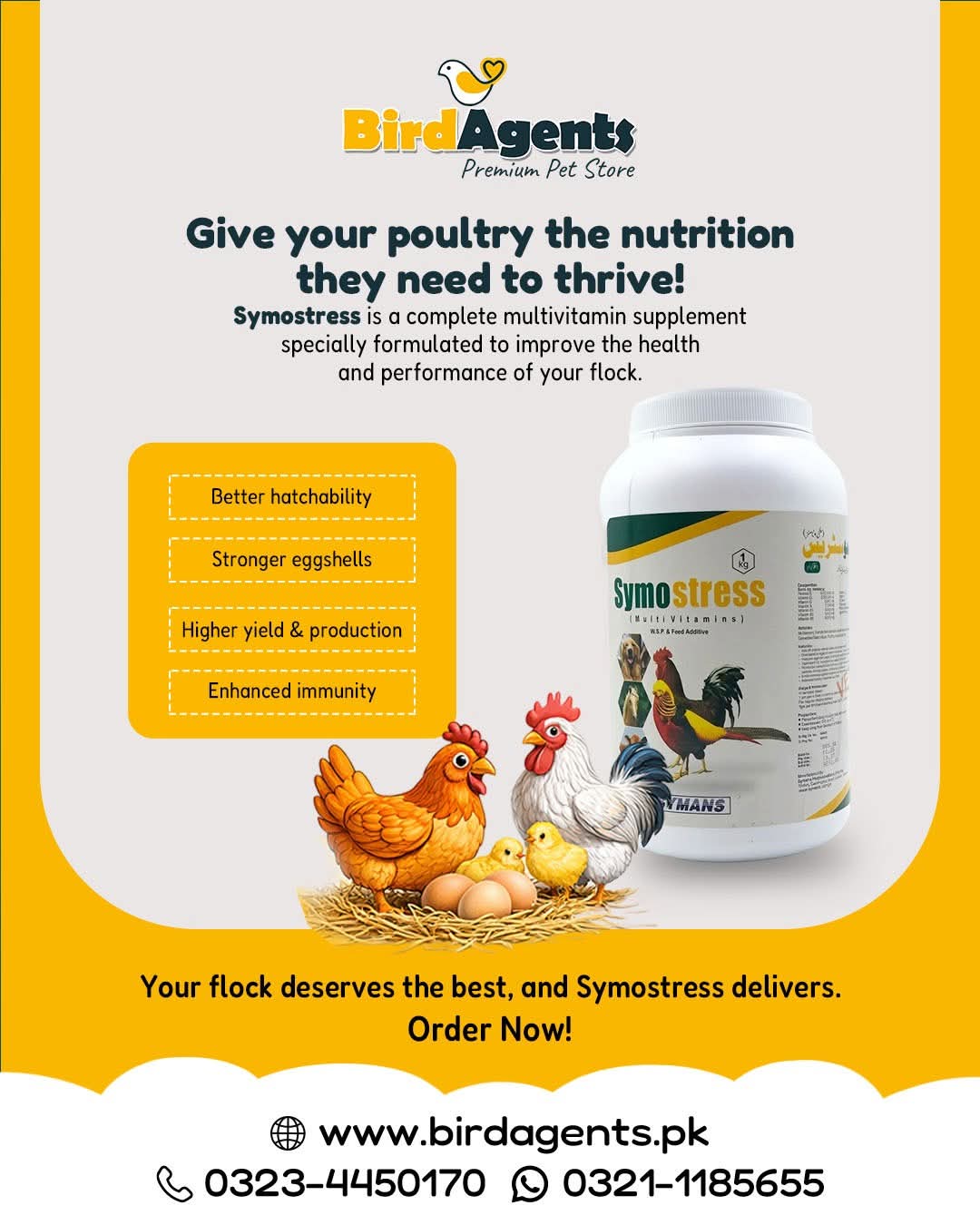 Symostress – Multivitamin Supplement for Poultry