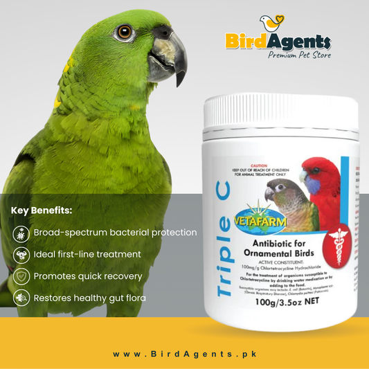 Triple C – Broad Spectrum Antibiotic for Ornamental Birds