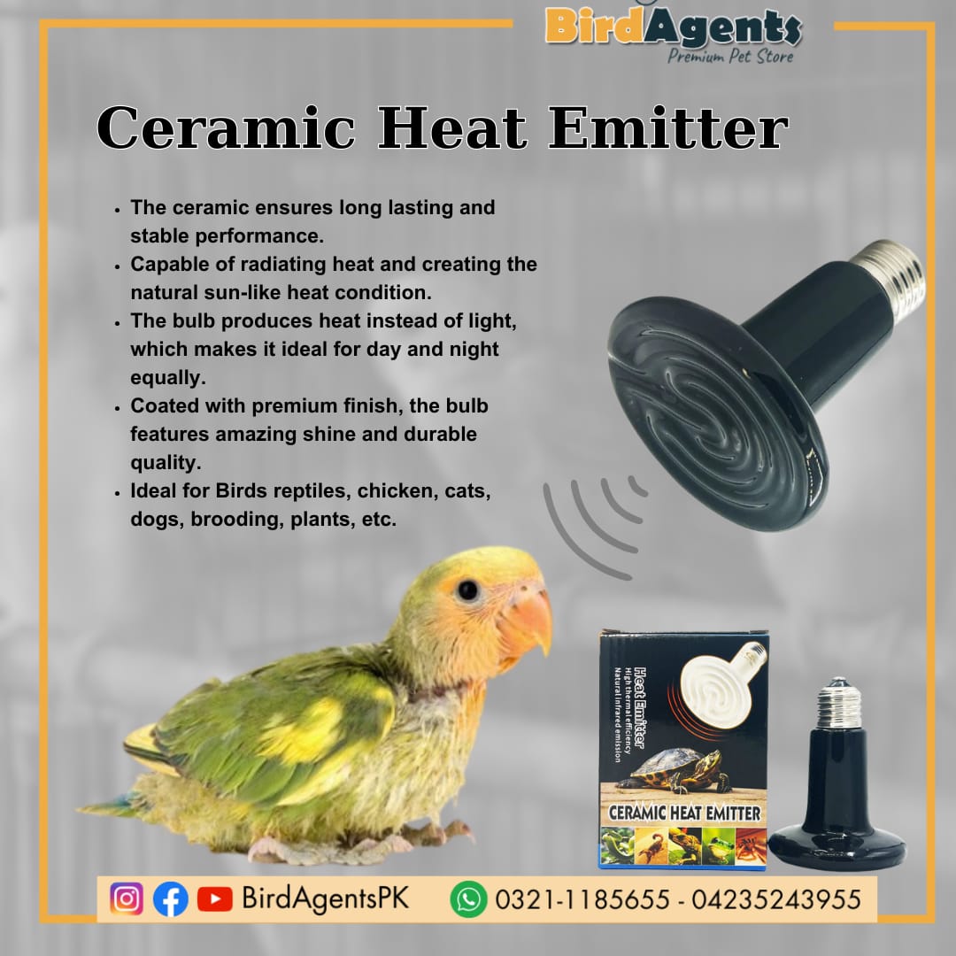 Ceramic Heat Emitter - Provides Heat Without Light