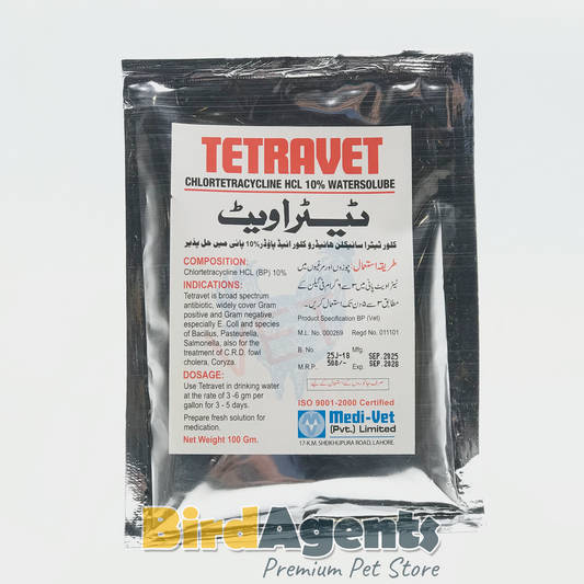 Tetravet – Chlortetracycline HCL 10% Water-Soluble Antibiotic