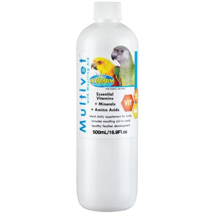 Multivet with Moulting Aid – Vitamin & Mineral Supplement for Birds