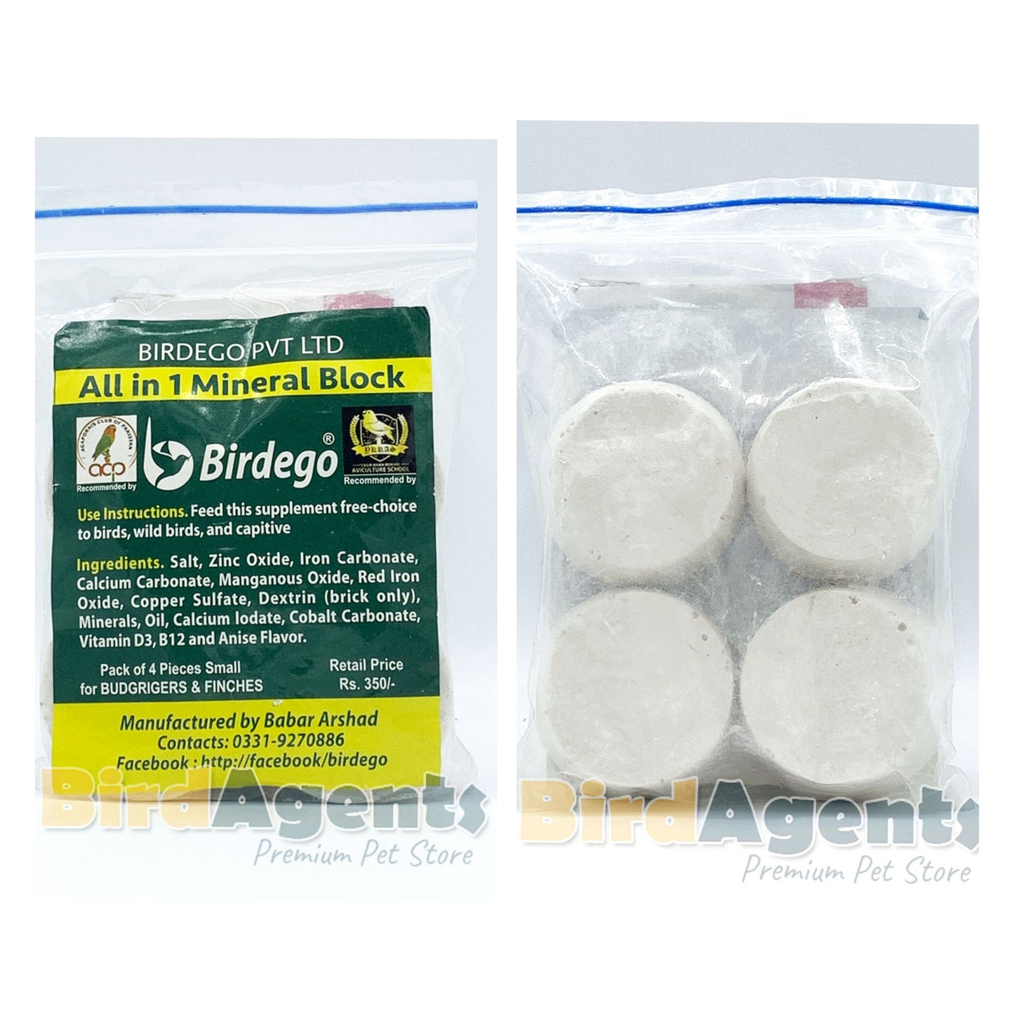 Birdego Calcium & Mineral Block - A Dietary Supplement