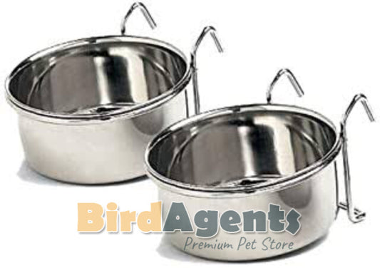 Steel Bowl With Clip - For Water & Feeding