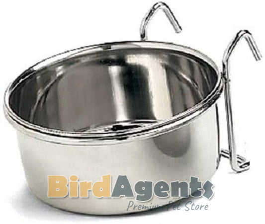 Steel Bowl With Clip - For Water & Feeding