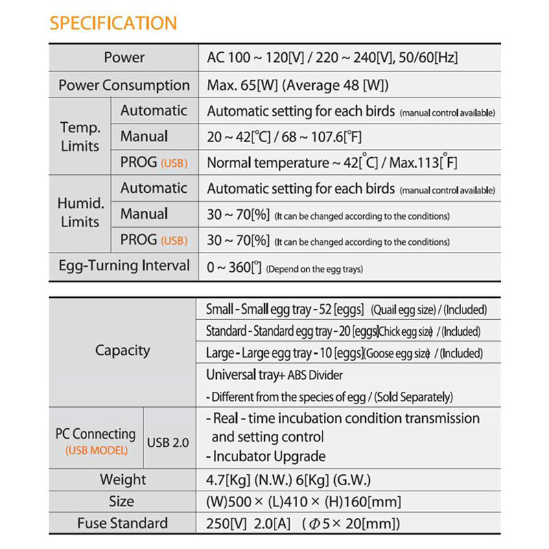 Rcom Pro 20 Egg Incubator - Optimal incubation Conditions