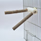 Rotating Wing Nut Perches - Natural Tree Branches